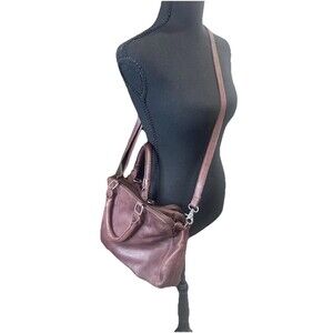 Day And Mood Chocolate Brown Leather Satchel Messenger Purse Bag Tote Classic